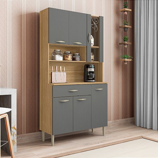 Kit Cozinha KITS PARANA GOLDEN 6P 8977 FREIJO/GRIS