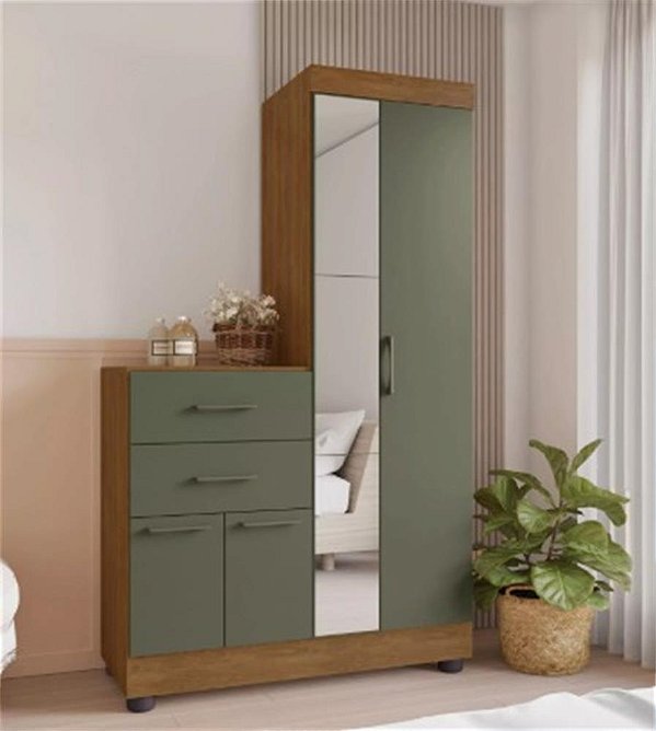 ROUPEIRO TOPAZIO COMODA VASTI 4 PTS C/ESPELHO REF9820 CINAM VER