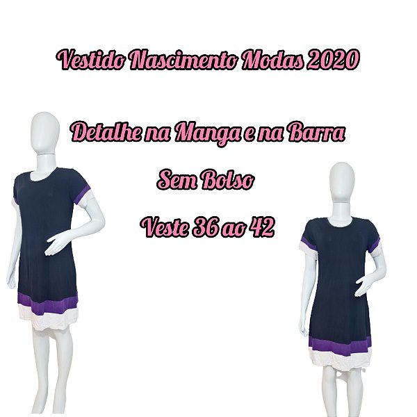 Vestido Manguinha Três Cores