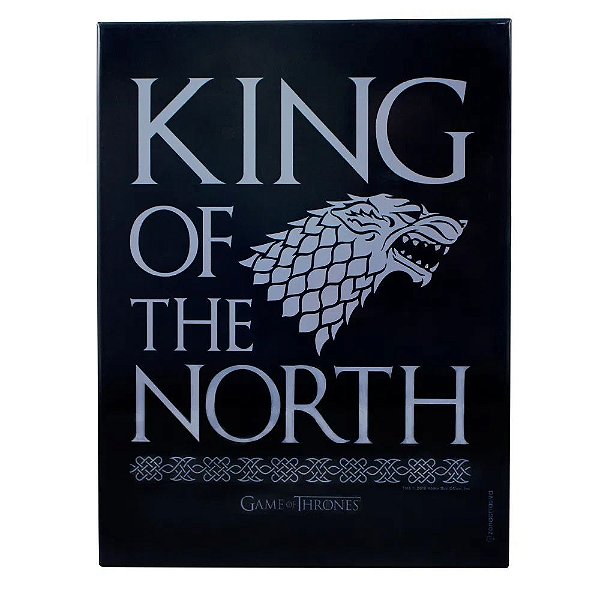Quadro Metal Game Of Thrones Decorativo King Of The North
