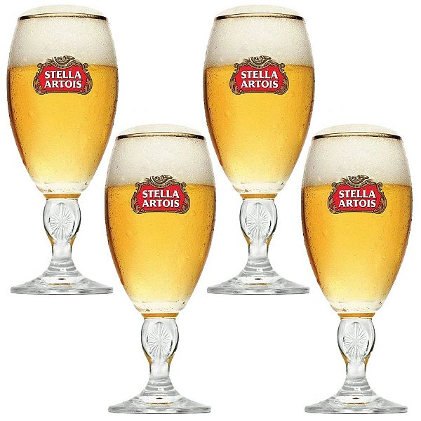 Kit Com 4 Taças Cálice Vidro Cerveja Stella Artois 250ml -  GiganteEletro.com - Mais de 150 mil clientes!