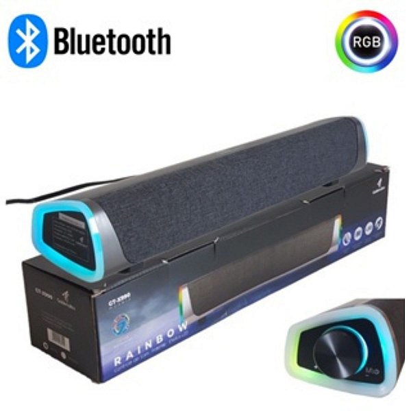 Caixa de Som Para Pc Subwoofer Soundbar Com Led RGB 12w Bluetooth GT-x990