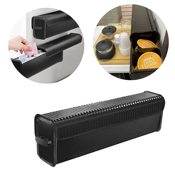 Organizador De Parede Multiuso Tipo Gaveta Preto