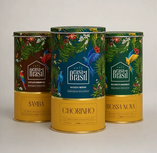 Kit Edição Especial Notas do Brasil - 3 Cafés 100% Arábica 250g: Bossa Nova, Chorinho e Samba
