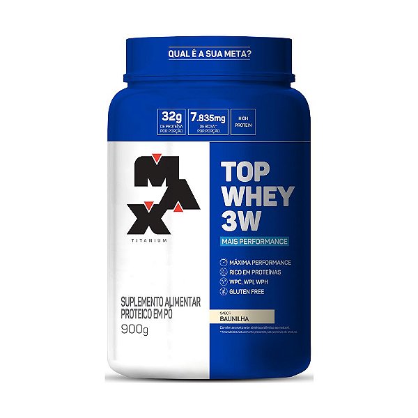 Top Whey 3W + Peformance 900g - Max Titanium