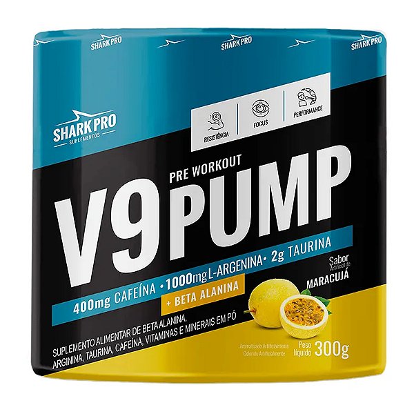 Pré-Treino V9 PUMP 300g - Shark Pro