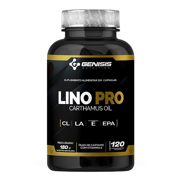 Lino Pro Óleo de Carthamus 120 Cápsulas - Genisis Nutrition