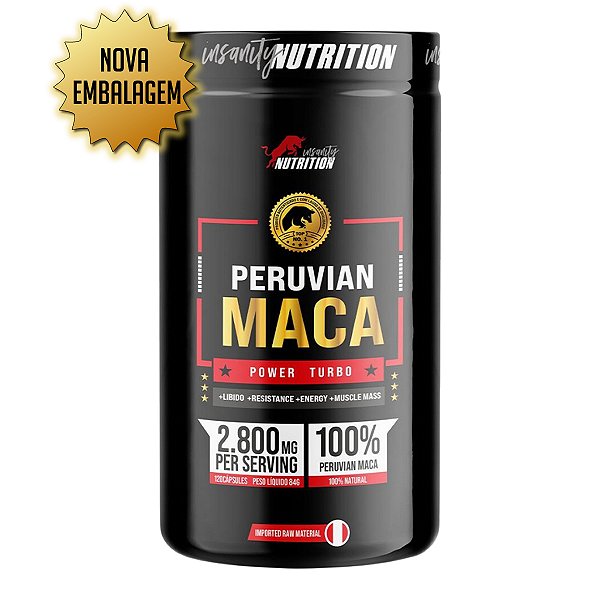 Maca Peruana 120 Cápsulas - Insanity Nutrition