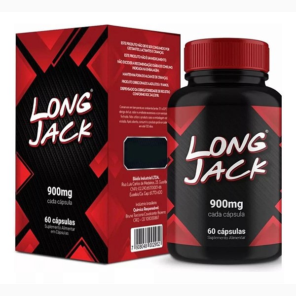 Long Jack 900mg 90 Cápsulas - Long Jack