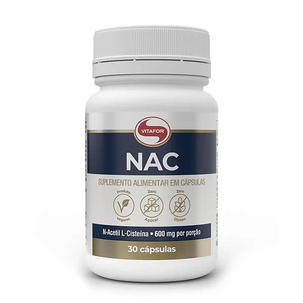 NAC N-Acetil L-Cisteína 600mg 60 Cápsulas - Vitafor