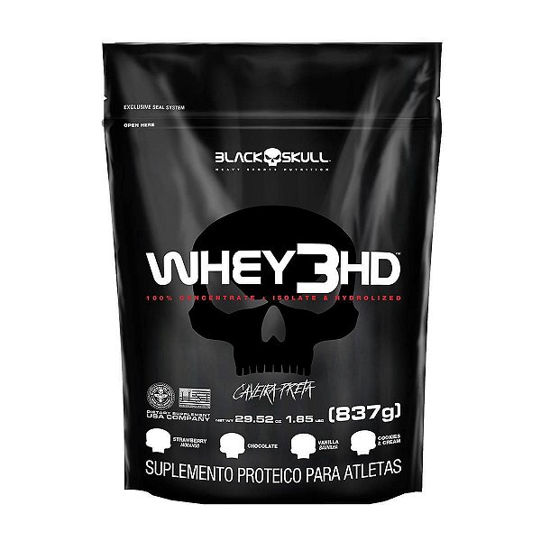 Whey 3HD 837g Refil - Black Skull