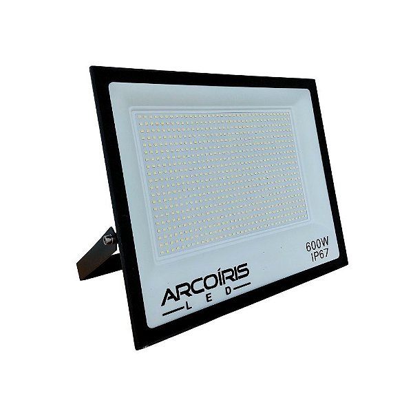 Refletor Led 600w Super Led Mini Ip66 Branco Frio Arco Iris Led - ARCO ÍRIS  LED