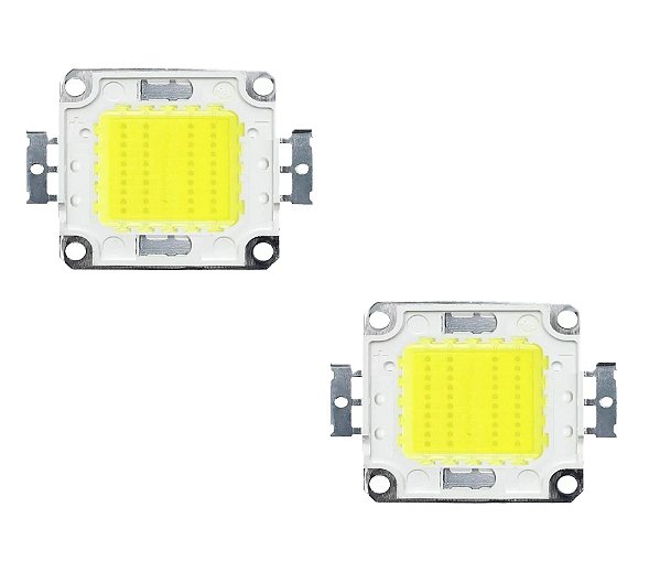 Chip Led COB 50w Kit 2 Peças Para Manutenção de Luminária Refletor - 83121