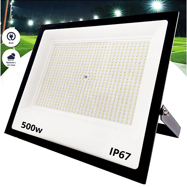 Refletor Led 500w Smd Branco Frio Ip67 Prova D'água - 82409