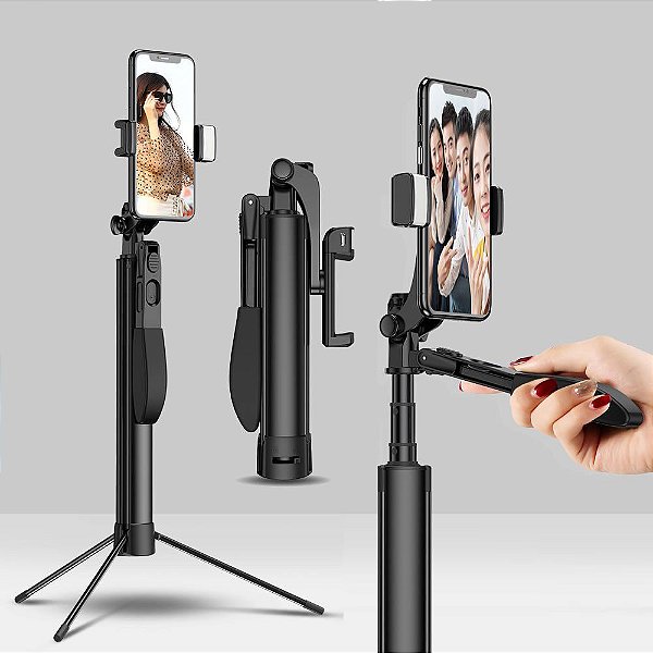 Estabilizador Celular Pau De Selfie + Tripé Bluetooth 80cm - 82547
