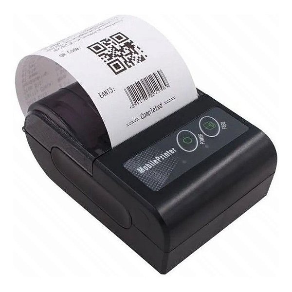 Mini Impressora Térmica 58mm Via Bluetooth Recarregável - 82792