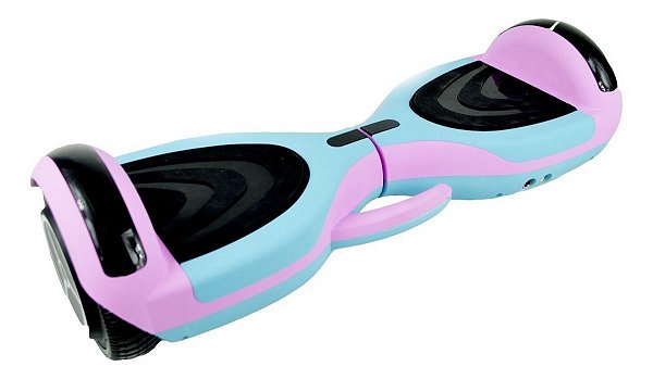 Skate Eletrico Hoverboard 6.5 Led Luzes Bluetooth Alça Rosa e Azul - 27069