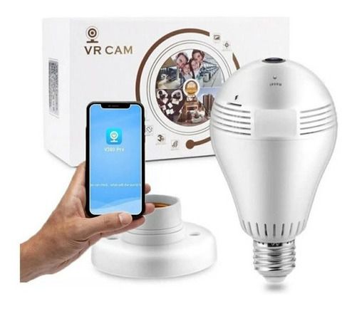 Câmera Espiã Lampada Led 360º Panorâmica com Wifi - 82298