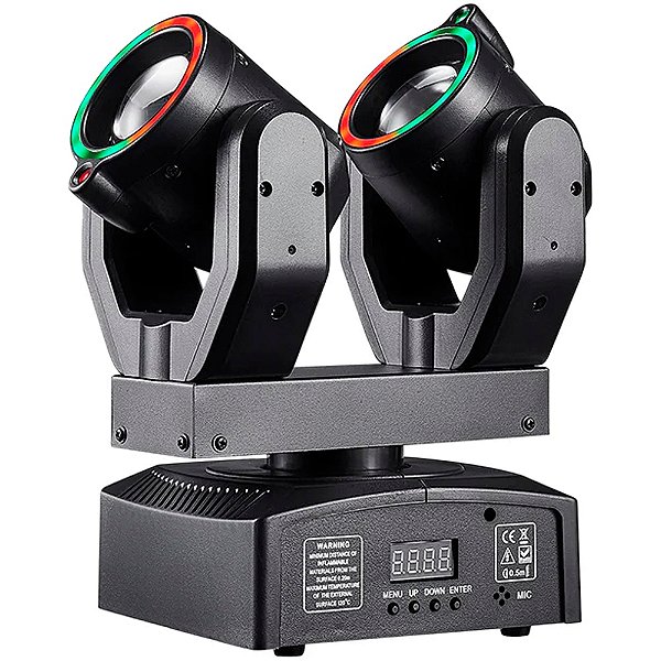 Moving Head Duplo Rgb 100w Cabeça Móvel Controle De Voz Dmx - 82495