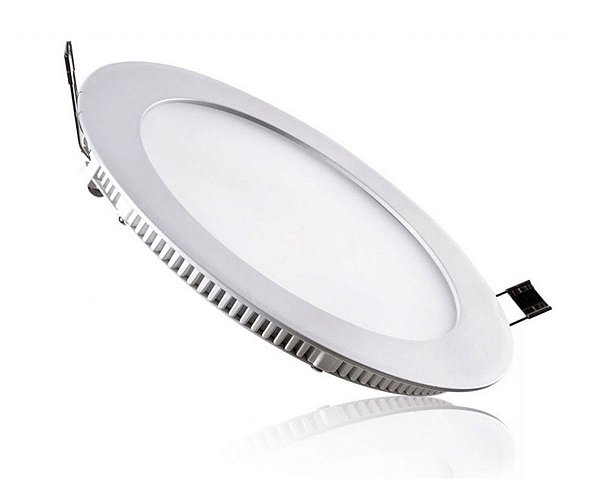 Plafon Led Redondo Embutir Ultra Slim 18w Branco Frio - 81333