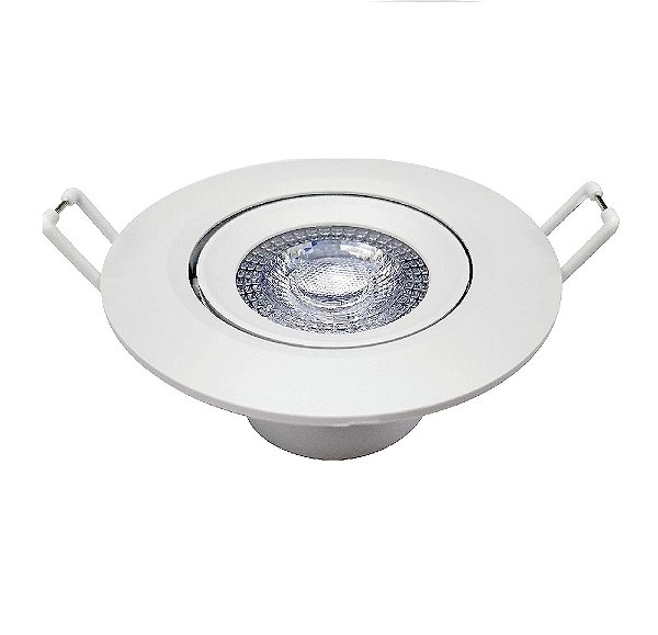 Spot LED 7w Redondo de Embutir Branco Quente - 81201