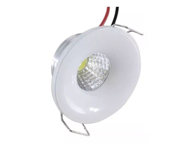 Mini Spot LED 3W Redondo Branco Frio - 81907