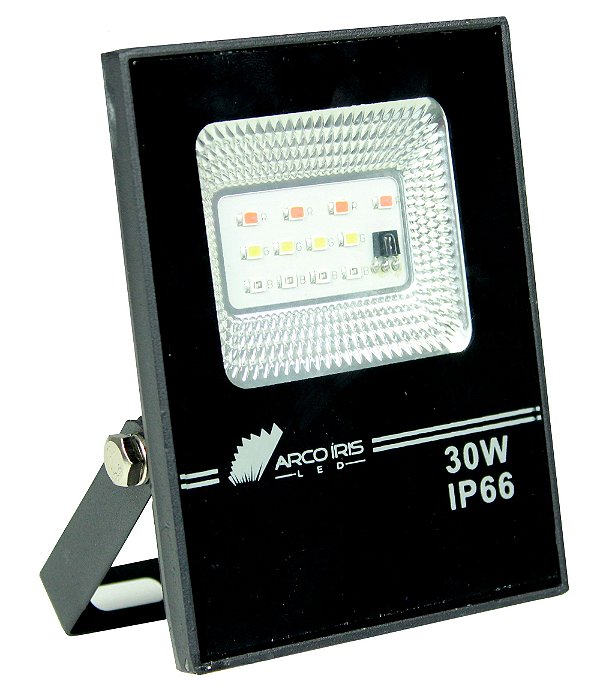Refletor RGB 30W Microled Preto IP66 - 82871