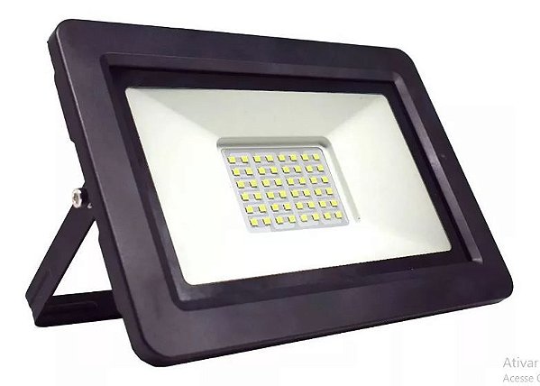 Refletor Led 200w MicroSmd Branco Frio Ip66 Preto - 66006-1