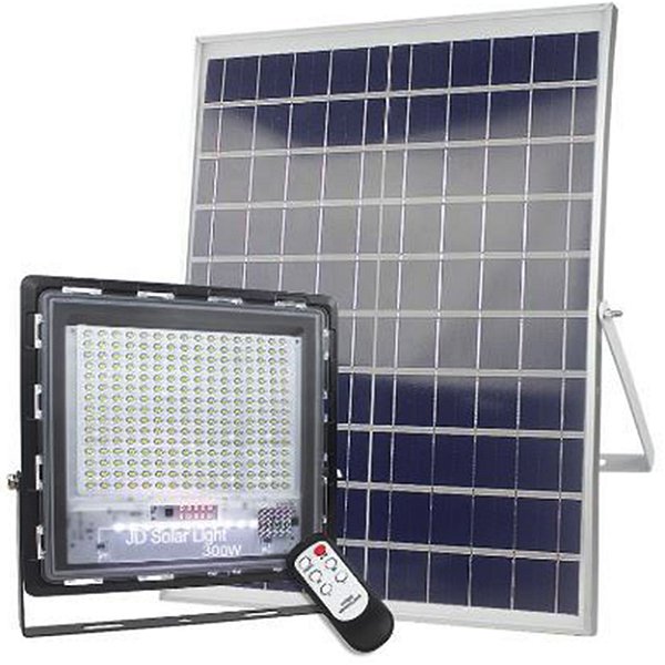 Refletor Led 300w + Placa Solar Ip67 Acendimento Automático - 81674