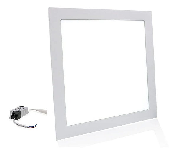 Painel Plafon Led 25w Quadrado Branco Embutir Gesso - Branco Frio - 81547