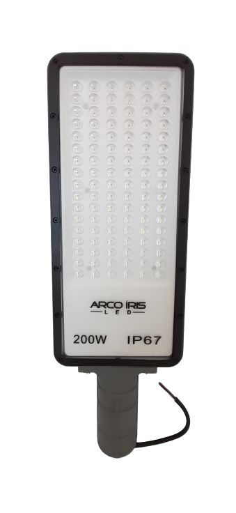 Luminária Retangular Micro LED 200W IP67 Para Poste Cinza - 81163