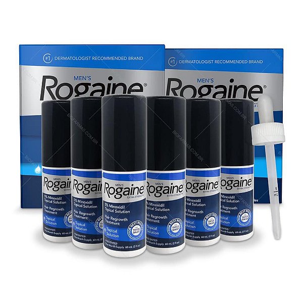 Rogaine Minoxidil 5% - 6 meses de tratamento 360 ml