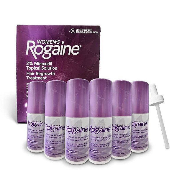 Rogaine Minoxidil 2% - 6 meses tratamento 360 ml