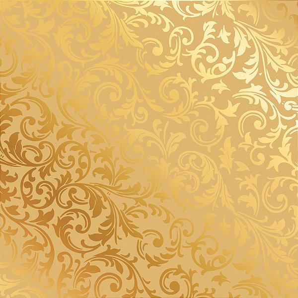 Saco para Presente Metalizado - Arabesco Ouro