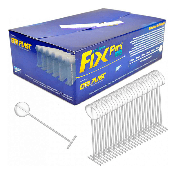 Fix Pin 100 Antifurto Transparente 25mm e 40mm - Pino de Segurança para Etiquetas (Caixa com 5.000 Unidades)