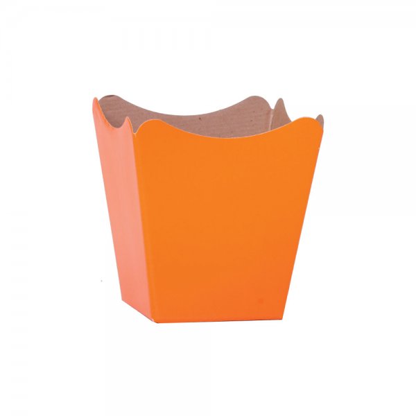 Cachepot Paper Liso 11X11X9 Laranja | 10 Unidades