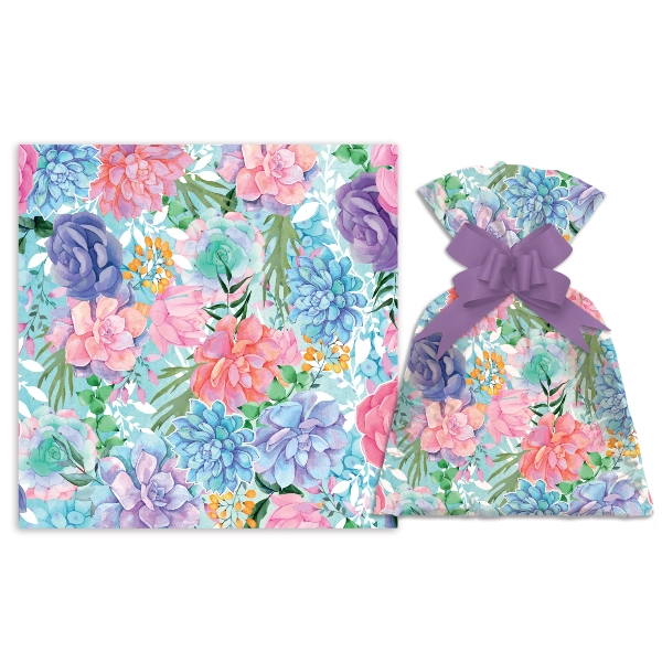 Saco Para Presente Perolado Primavera 30X45CM | 50 Unidades