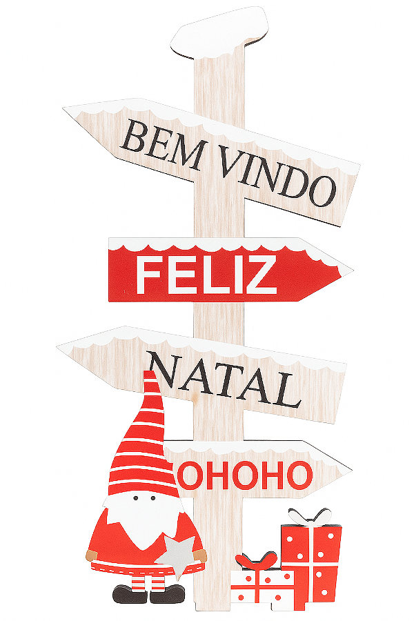 Enfeite De Mesa Natal Direções 13cm x 16,5cm