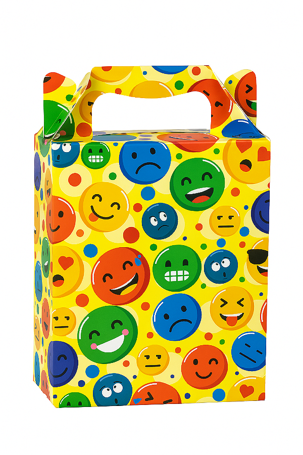 Caixa Maleta Infantil Emoticons M1-AI 15x18x6CM | 10 Unidades