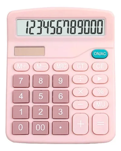 Calculadora CASMLTE DX-837B Solar De Mesa Escritório Rosa Claro