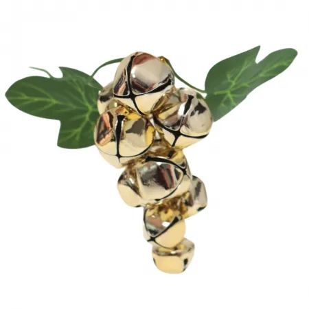 Enfeite Pendente Cachos de Guizo Dourado 10CM