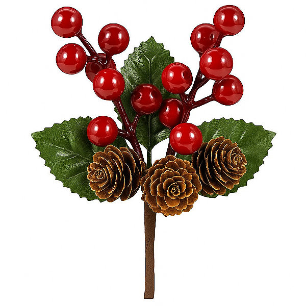 H.Berry Com Pinha Vermelho 20cm