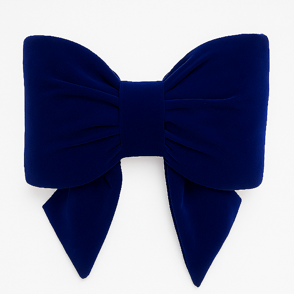 Laço Majestic Veludo – Azul Royal | 20 CM