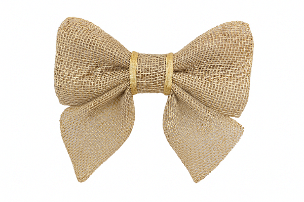 Laço Estofado Nature Dourado | 20CM