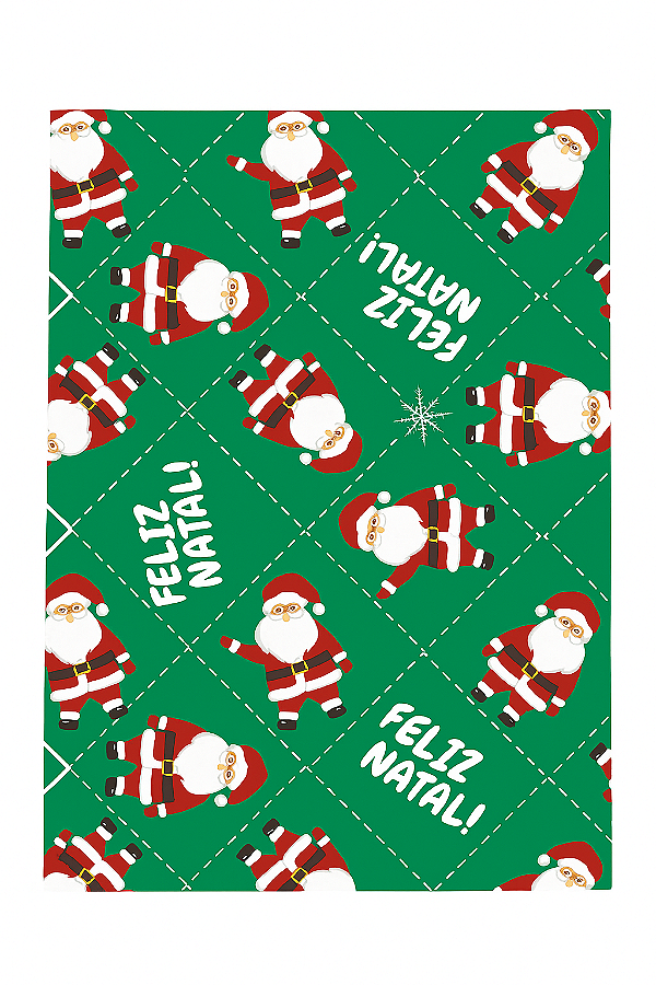 Saco Para Presente Feliz Natal Verde 25X37CM | 50 Unidades