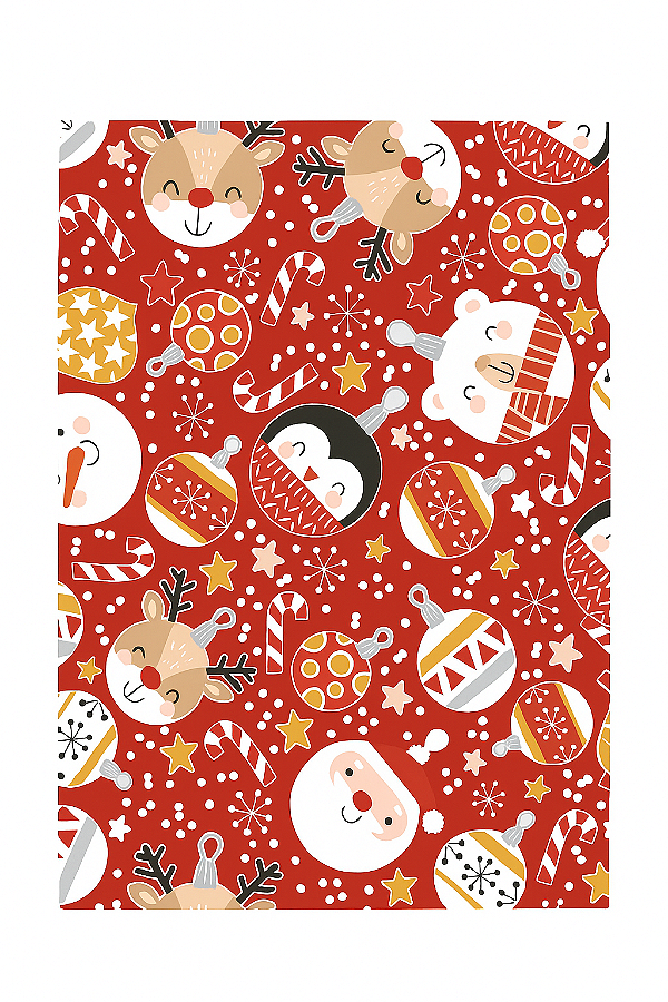 Saco Para Presente Enfeites de Natal 25X37CM | 50 Unidades