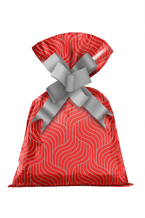 Saco Para Presente Mônaco Vermelho 25x37 | 50 Unidades