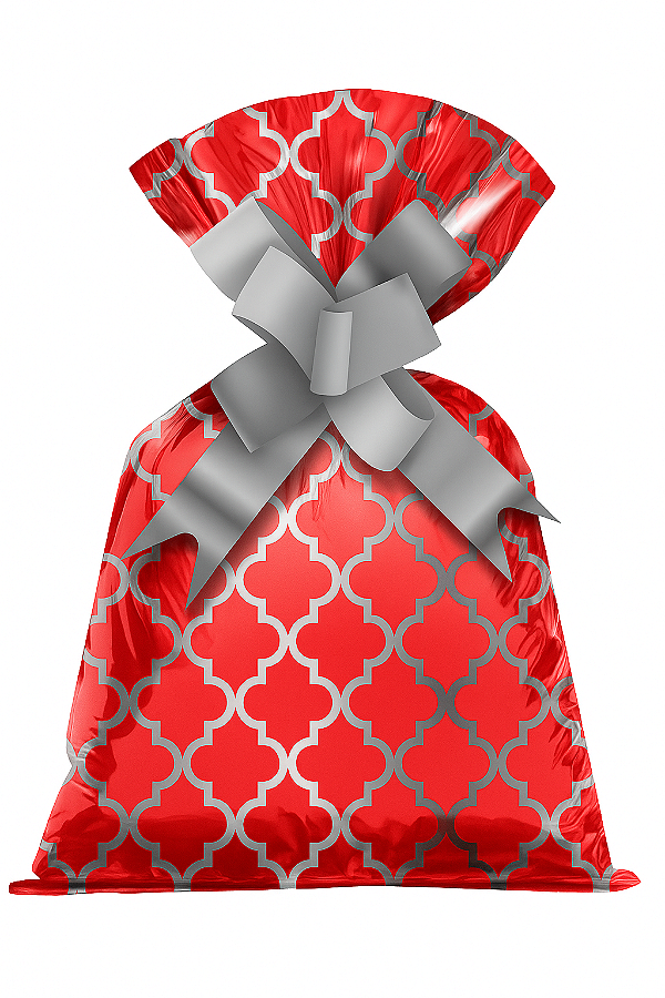 Saco Para Presente Viena Vermelho 25x37 | 50 Unidades