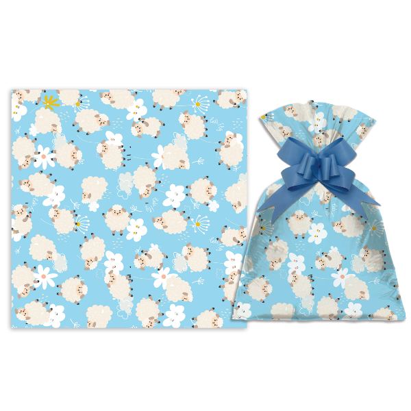 Saco Para Presente Perolado Ovelinha 35x53CM | 50 Unidades