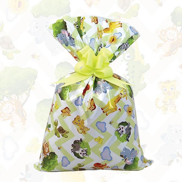 Saco Para Presente Perolado Safari 45X59CM | 50 Unidades